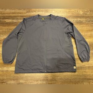 Carhartt Charcoal Full-Zip Scrub Jacket Size XL